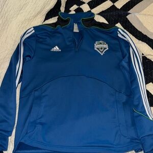 adidas Seattle Sounders Blue Pullover Training Top